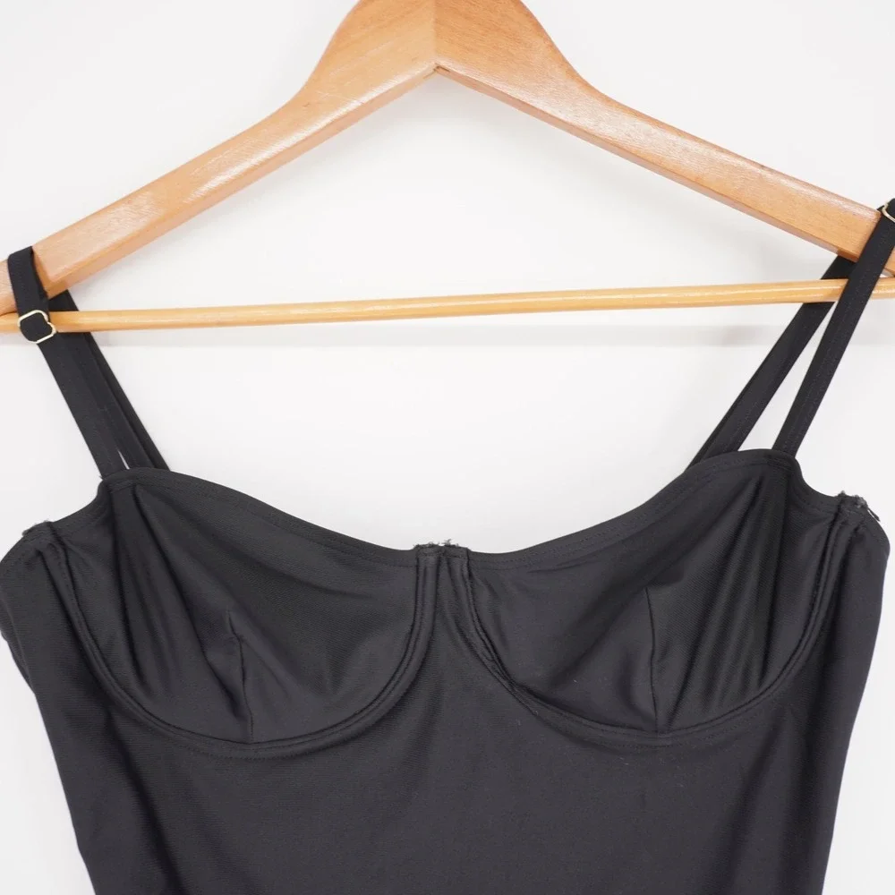 Summersalt One Piece Swimsuit Womens S Black High Cut Bustier Cups Resort - Picture 4 of 14